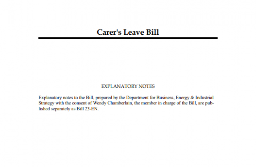 Carers Leave Bill