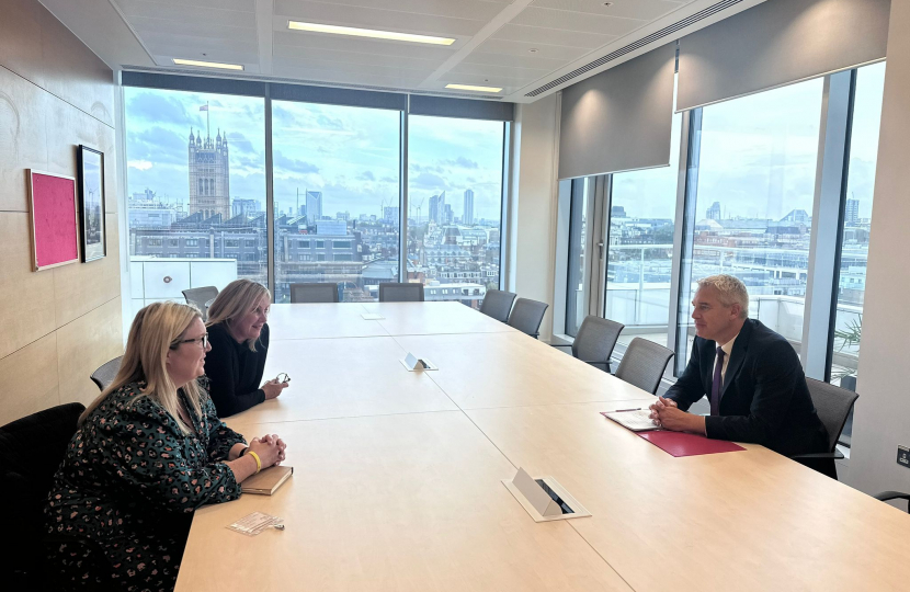 Caroline & Charlotte with Health Secretary