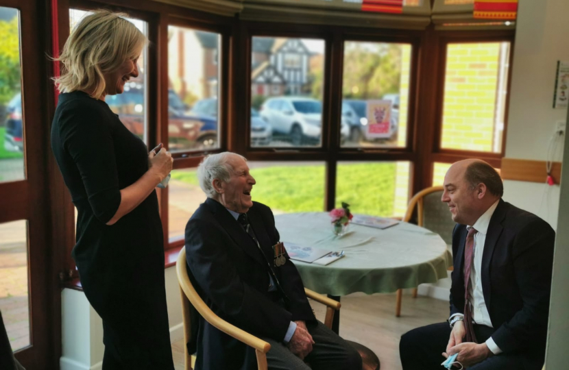 Caroline, Ben and WW2 veteran Geoff