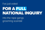 Graphic 'I've just voted for a full national inquiry'