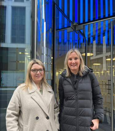 Dame Caroline Dinenage MP with Charlotte Fairall