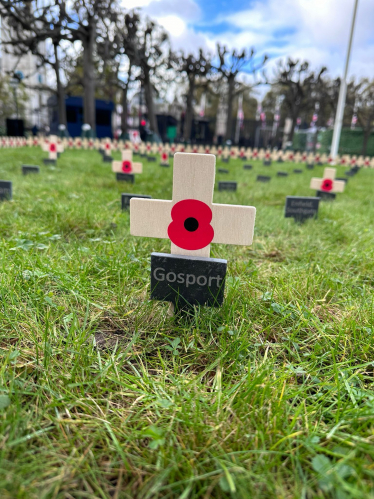 Gosport cross in garden of remembrance