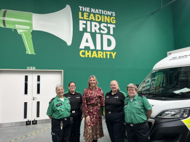 Group photo with St John Ambulance Volunteers