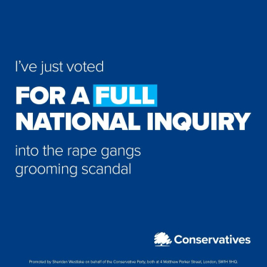 Graphic 'I've just voted for a full national inquiry'